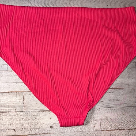 Old Navy Bikini BOTTOM 4XL Swimsuit Bathing Suit Pink Ribbed - Picture 13 of 13